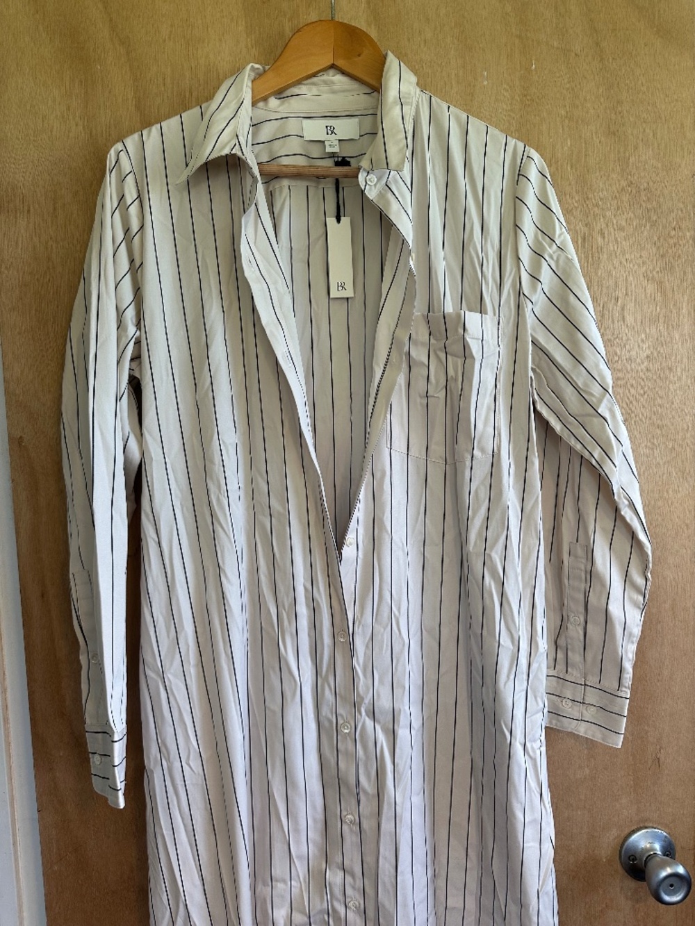 Banana Republic Striped Maxi Button Down Dress